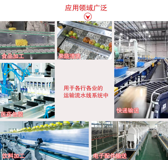 鏈板輸送機(jī)適用行業(yè)：食品加工，果蔬清洗等行業(yè)